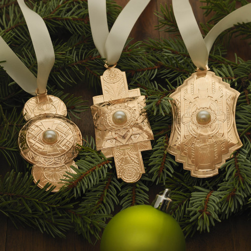 Limited Edition Century Ornament 3-Piece Set (Plated Rose Gold)