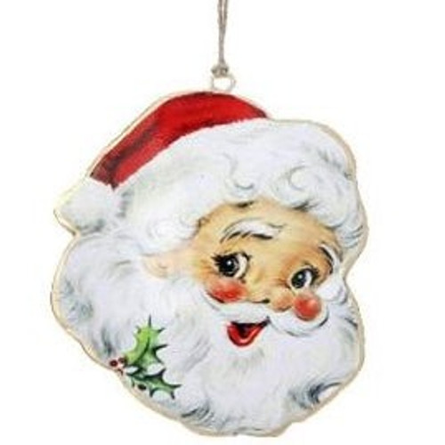 METAL RETRO SANTA ORNAMENT