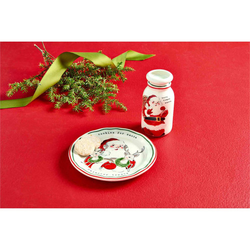Milk Bottle Spode Christmas Tree Cookies For Santa Plate Santa