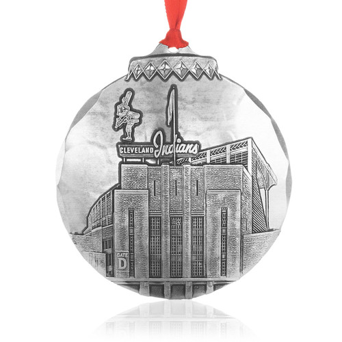 Cleveland Municipal Stadium Ornament Ornament by Jim Ptacek