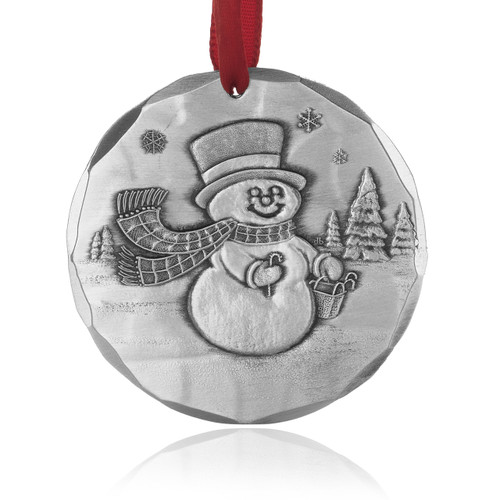 Frosty Snowman Metal Keepsake Christmas Ornament