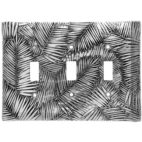 Tropical Breeze Triple Switch Plate Cover (Aluminum)