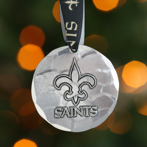 New Orleans Saints Small Round Ornament Aluminum Wendell August