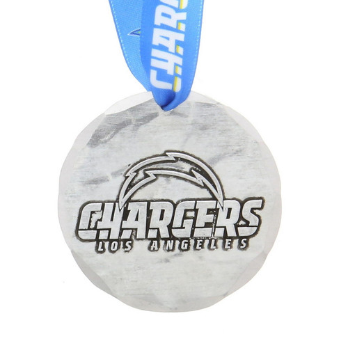 Los Angeles Chargers Small Round Ornament Aluminum Wendell August