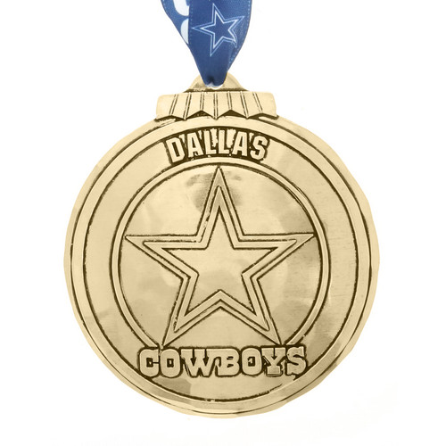 Dallas Cowboys Classic Round Christmas Ornament (Bronze)