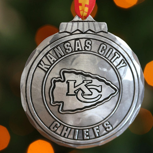 Kansas City Chiefs Classic Round Ornament Aluminum Wendell August