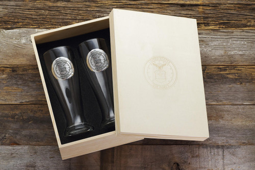 US Air Force 2-Piece Pilsner Set with Personalized Box Wendell August