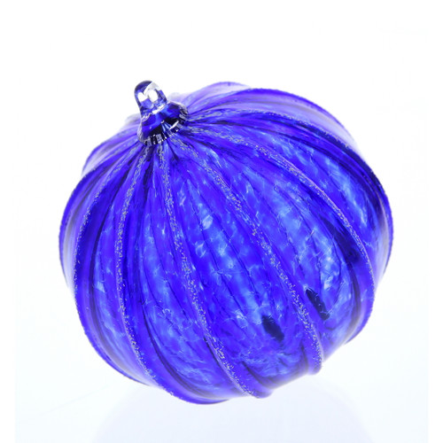 Hand Blown Glass Ornament (Cobalt Blue)