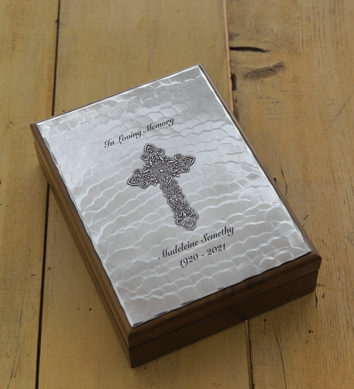 Baroque Walnut Cross Box and Bible Baroque Walnut Cross Box and Bible