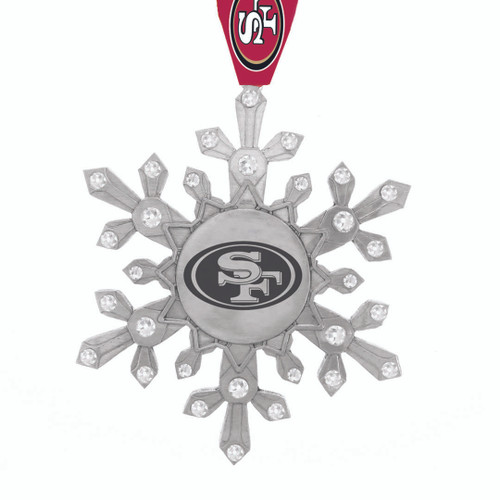 San Francisco 49ers Snowflake Collectible Ornament Wendell August