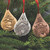 Gnomes 3-Piece Ornament Set (Mixed Metal)