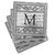 Filigree 4-Piece Personalized Square Coaster Set