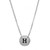 Recycled Metal Small Round Engraved Initial Necklace