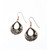 Copper Reflections Black Floral Earrings