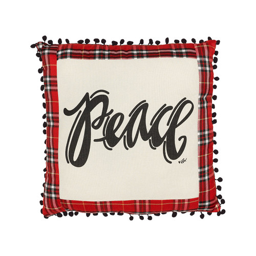 Peace Plaid Pillow