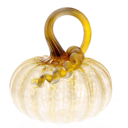 Vessel Glass Handblown Pumpkin- Classic Orange - Wendell August Forge