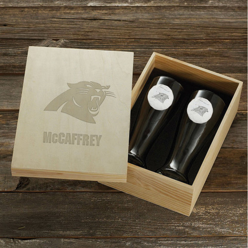 Carolina Panthers Pilsner Set and Collector's Box