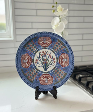 Vintage Japanese Imari Plate: 12" Chinoiserie Phoenix Bird Wall Decor