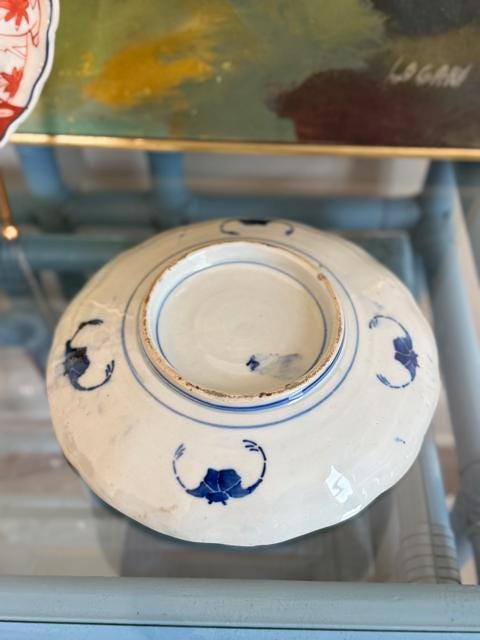 Antique Japanese Imari Plates Set | Meiji Era Scalloped Porcelain Chinoiserie Decor