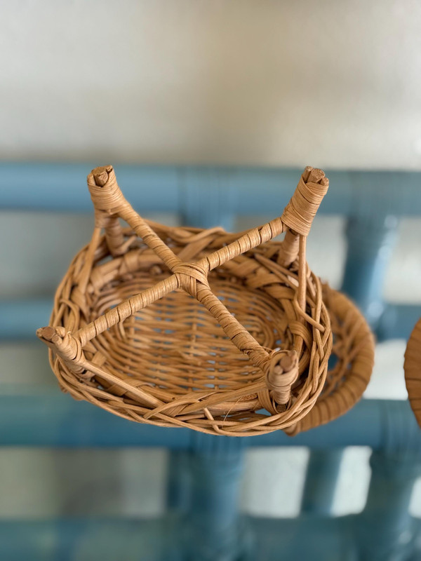 Vintage Miniature Wicker Settee Set | Palm Beach Chic | Coastal Grandmillennial Gift for Girls