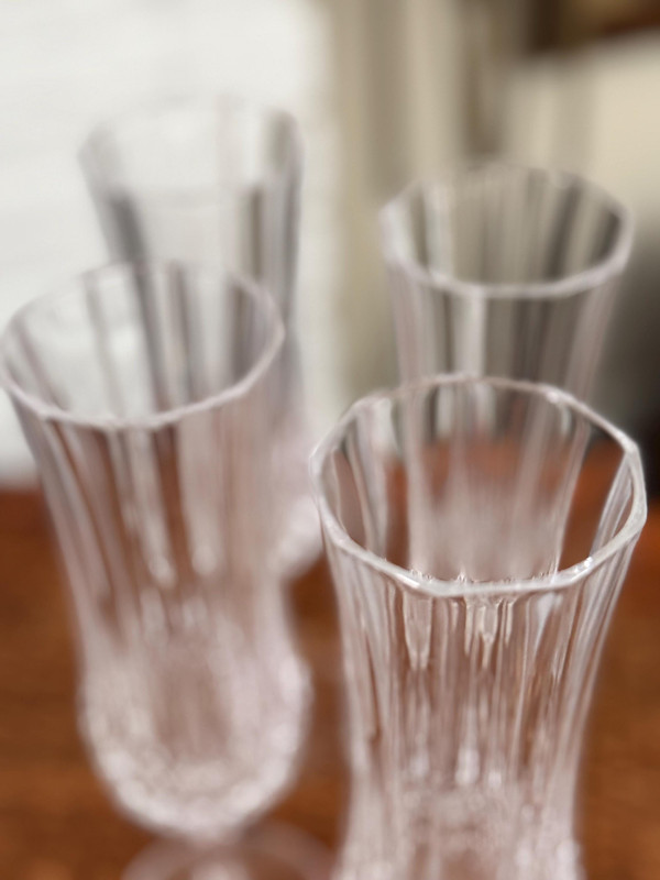 Vintage Lead Crystal Champagne Flutes Mikasa Park Lane Set of 4, 6, or 10