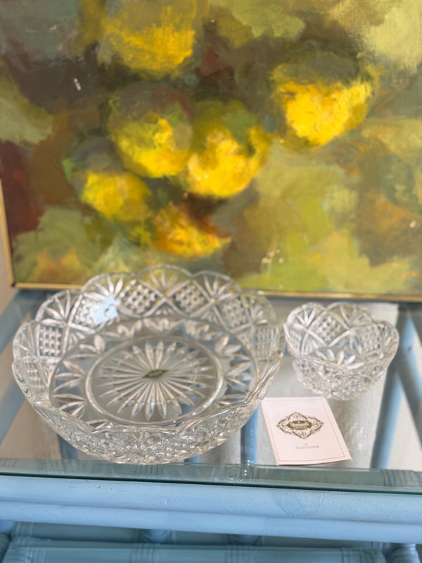 Shannon Crystal Chip and Dip Set | Dublin Collection | 24% Lead Crystal Platter Bowl