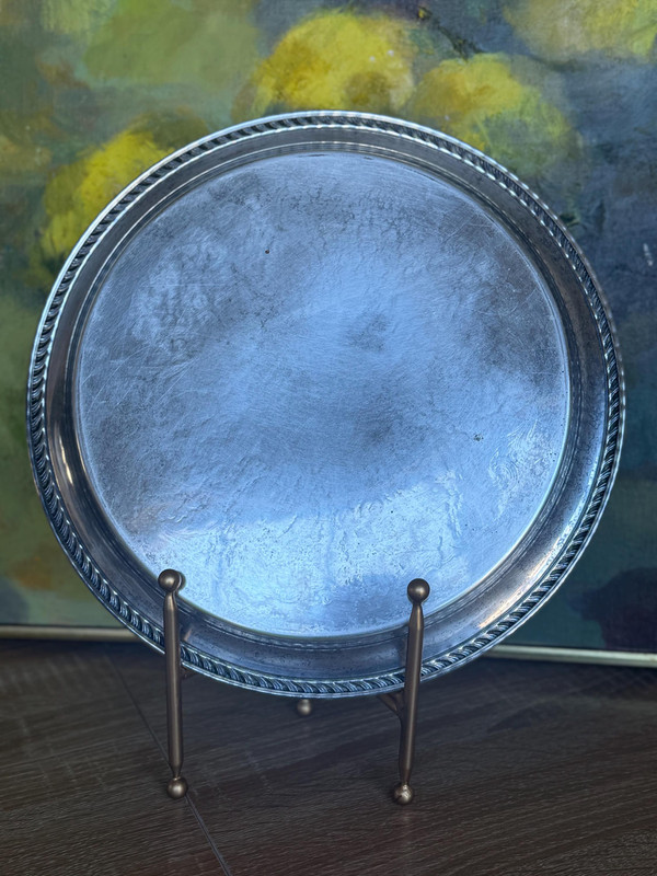 Vintage WM Rogers Silver Plate Tray | Ornate Hollywood Regency Scrollwork Home Accessory