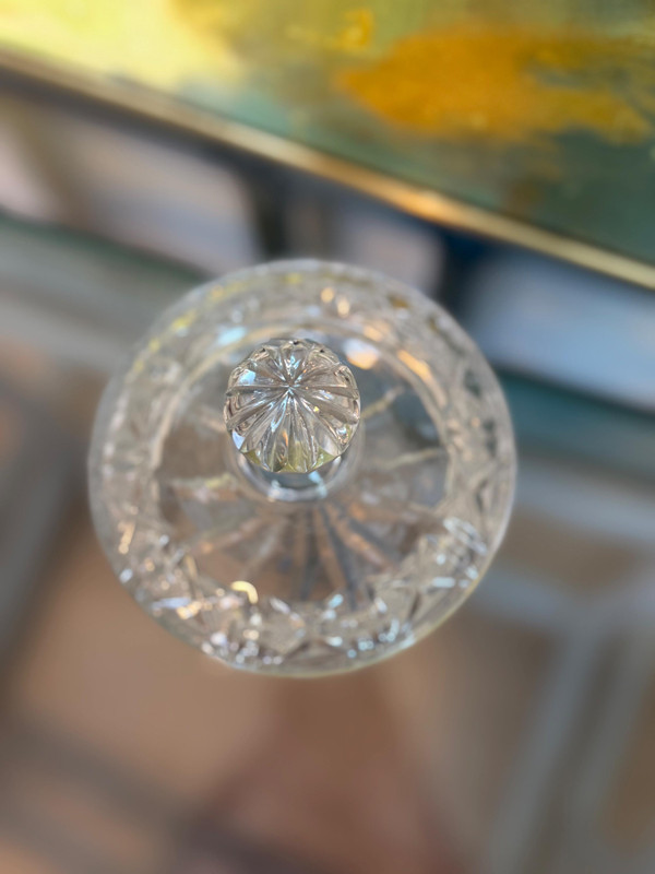 Vintage Cut Crystal Jam Jar with Lid | 1960s Tabletop Heirloom Accessory