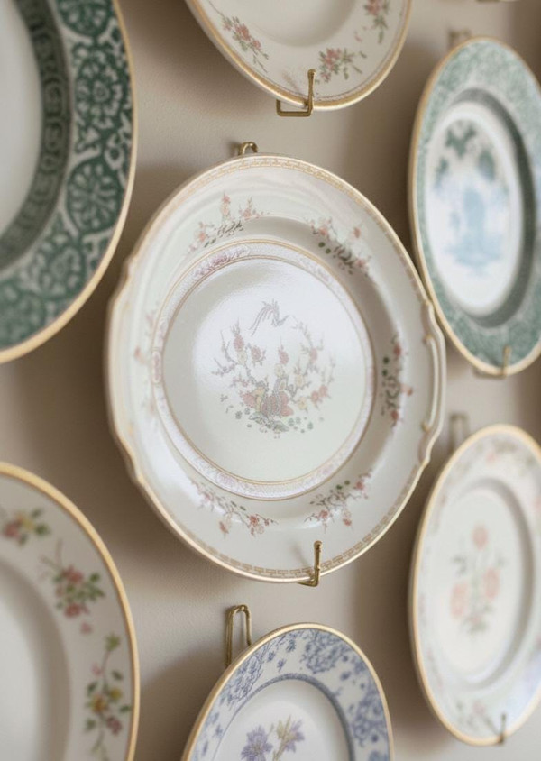 Noritake Hawthorne Platter with Hanger | 1940s Japanese Porcelain | Grandmillennial Plate Wall Art | Chinoiserie Gift
