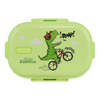 Smily kiddos Stainless Steel Roar Dino Theme Lunch Box - Green - medium 3+ years