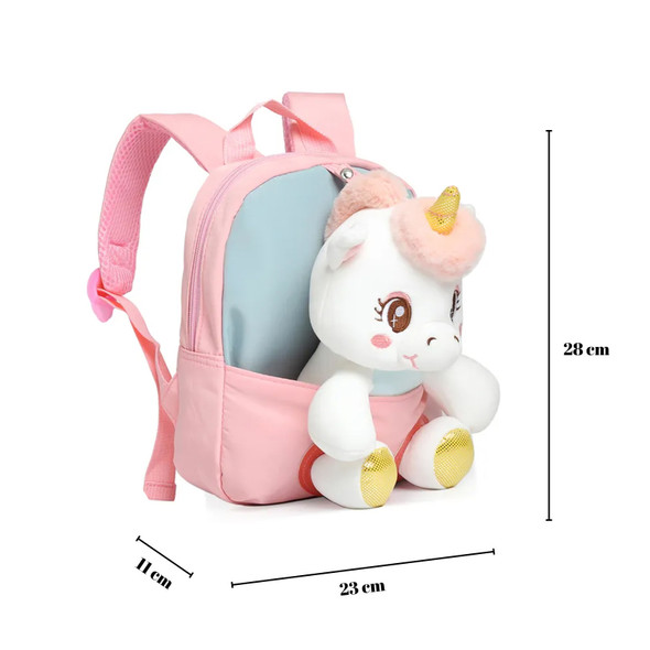 Smily kiddos Unicorn Plush Toy Backpack -Pink