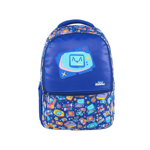 Gamer-Themed Backpack (16L) | Lightweight & Durable School Bag for Kids | Spacious, Trendy & Comfortable Bag - Blue