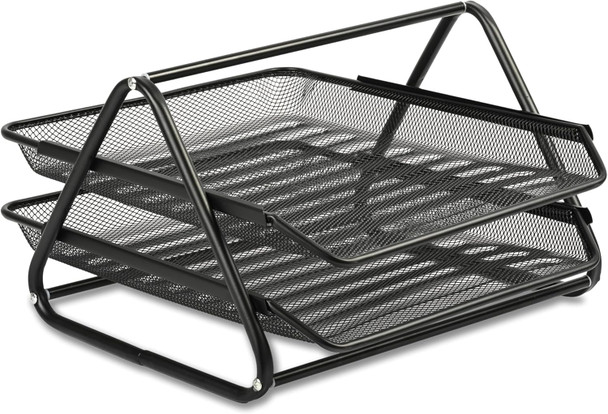 FIS Wire Mesh Office Tray 2 Layers - Black