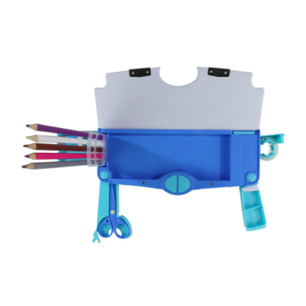 Smily Kiddos Pop Out Pencil Box Transport Theme - Light Blue