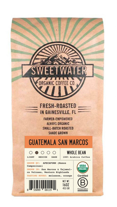 Sweet, fruity aroma and subtle red fruit and earthy flavor with medium acidity. A simple and delicious fair trade, organic, shade-grown coffee from APECAFORM in Guatemala.