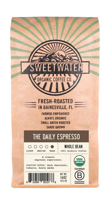 We've blended this fair trade, organic, shade-grown espresso for the dark roast lovers, and for folks who prefer to blend their drinks with milk.