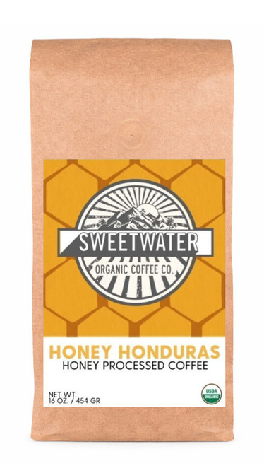 16 oz bag of Honey Honduras Single Origin fair trade, organic, shade grown coffee.