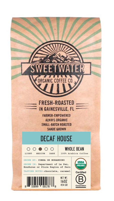 Decaf House Full City Roast Fair Trade Organic Coffee
