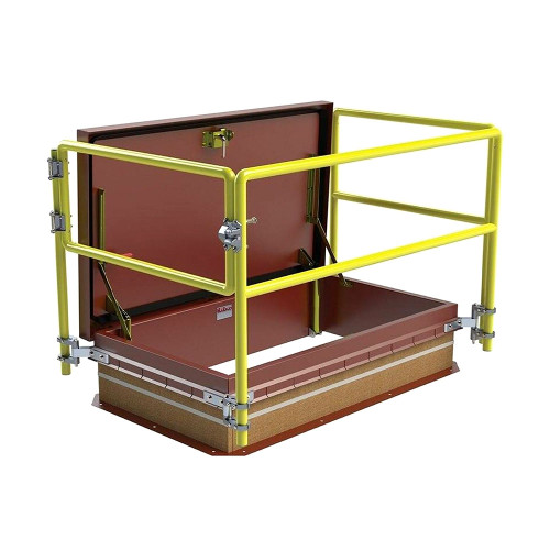 30 x 54 Ship Stair Access Thermally Broken Roof Hatch Railing System Best Access Doors Canada