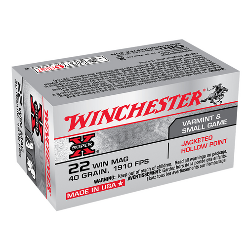Winchester 22 Mag 40gr JHP box
