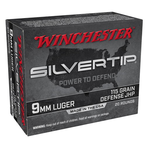 Winchester 9mm 115gr STHP Silvertip box