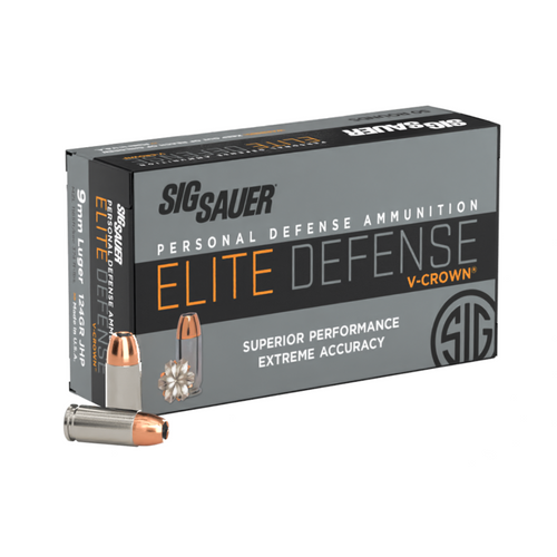 Sig Sauer 9mm 124gr V‑Crown JHP box