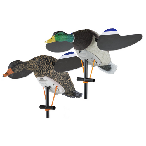 Lucky Duck Lucky Pair II drake and hen spinning-wing decoys