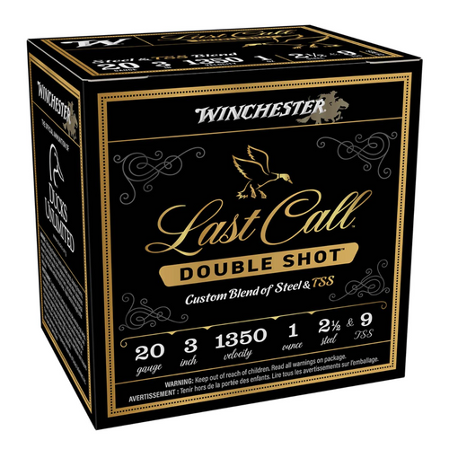 Winchester Last Call Double Shot 20GA 3in #2.5/9 TSS case