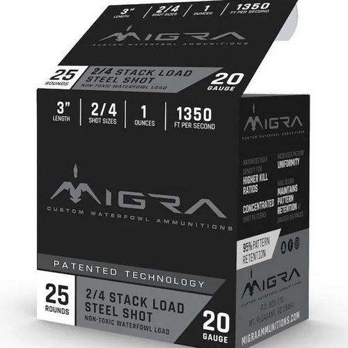 Migra 20GA 3" #2/4 steel shot case