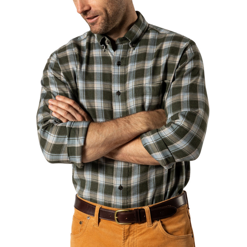 Duck Head Long Sleeve Cotton Flannel Sport Shirt