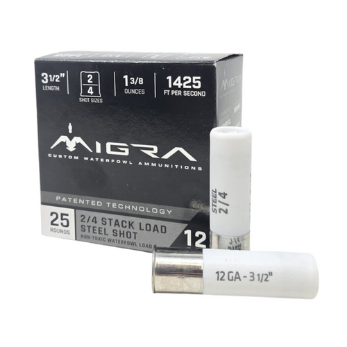 Migra 12ga 3.5" 1 3/8oz #2/4 steel case