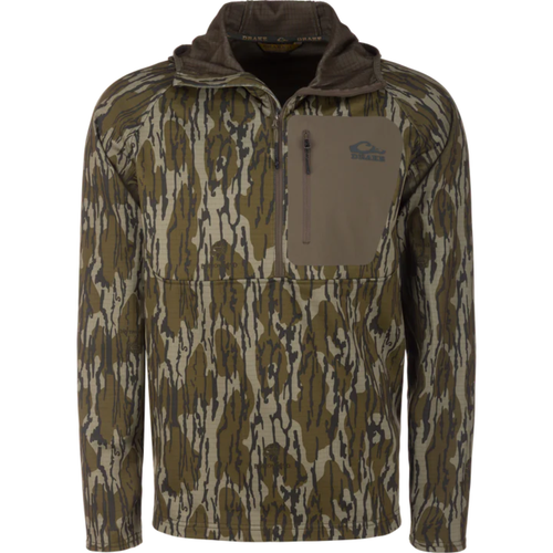 Drake Grid Fleece Half-Zip Hoodie Original Bottomland