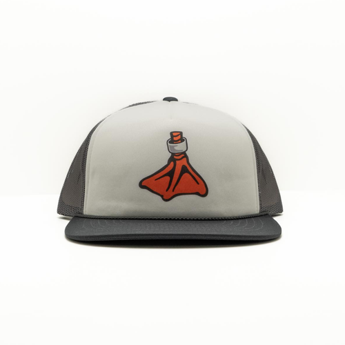 Fort Thompson Duck Food logo foam snapback hat front view