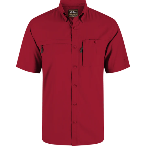 Drake Old School 8-Shot Flyweight short-sleeve shirt Chili Pepper Red